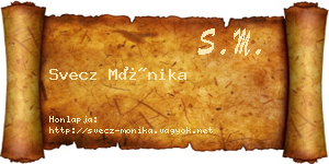 Svecz Mónika névjegykártya
