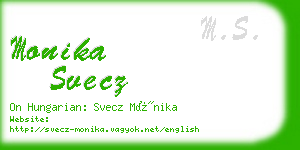 monika svecz business card